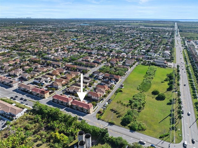 bird's eye view featuring a residential view