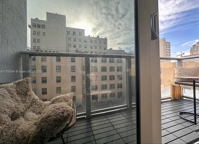 balcony with a city view