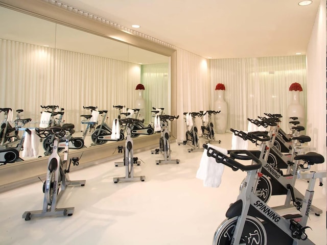 view of exercise room