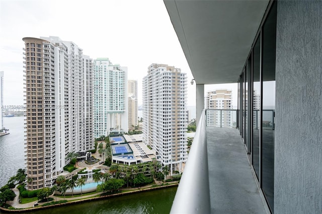 495 Brickell Ave Unit 2102, Miami, FL 33131 - balcony with a water view and a city view