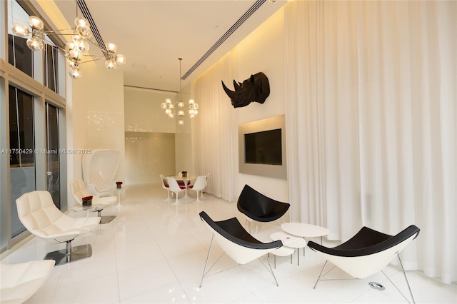 495 Brickell Ave Unit 2102, Miami, FL 33131 - living area featuring tile patterned floors