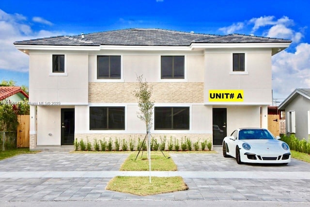 view of front of property with stucco siding