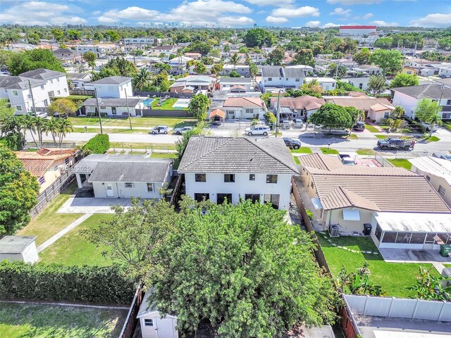 bird's eye view featuring a residential view