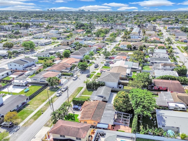 bird's eye view with a residential view