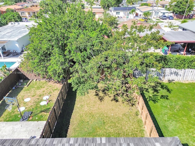 bird's eye view with a residential view