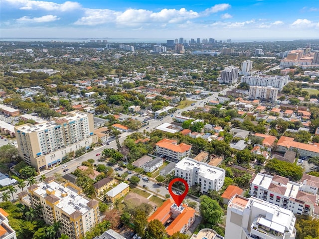 aerial view featuring a view of city