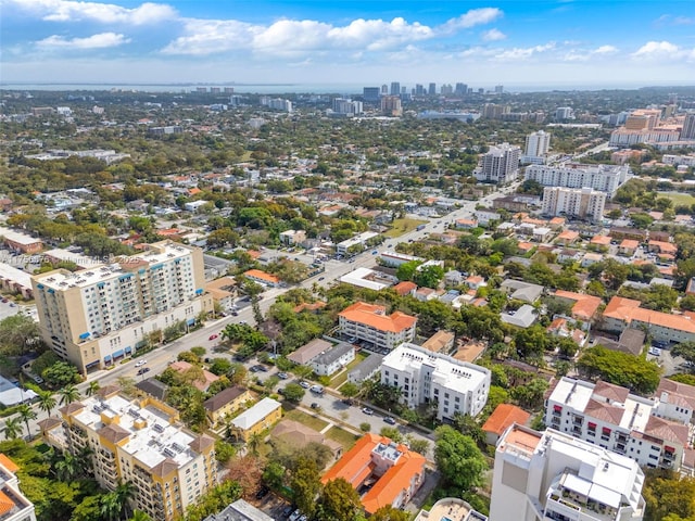 drone / aerial view with a view of city