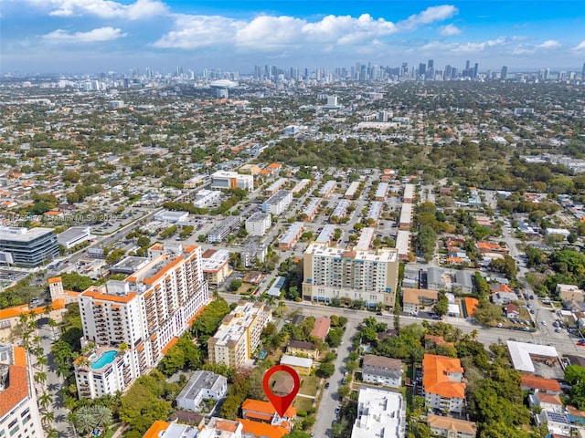 aerial view with a view of city