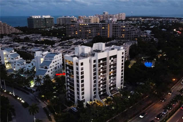 birds eye view of property featuring a view of city