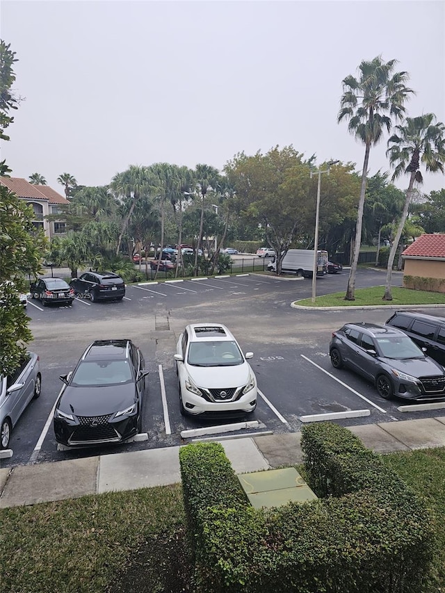 view of uncovered parking lot