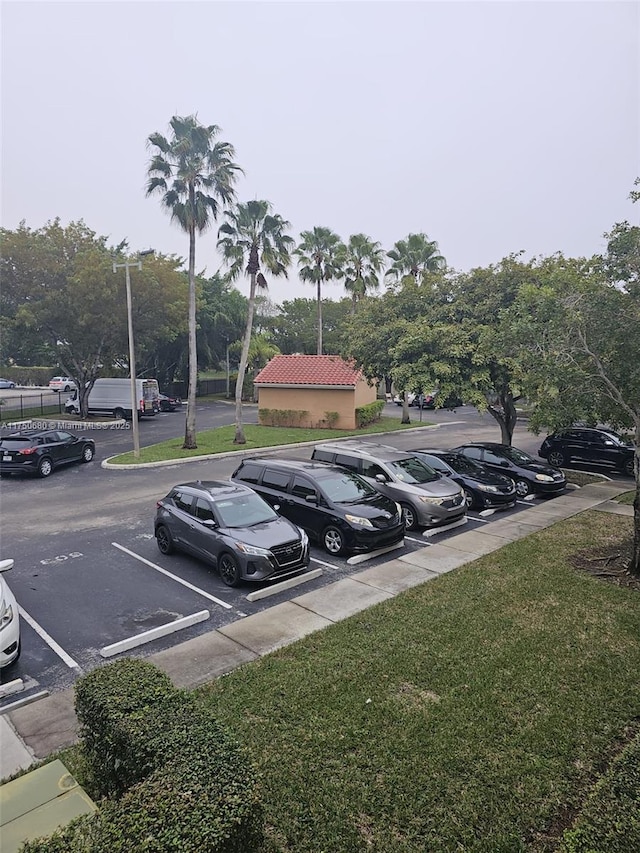 view of uncovered parking lot