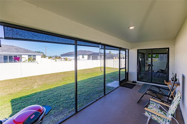 view of sunroom / solarium