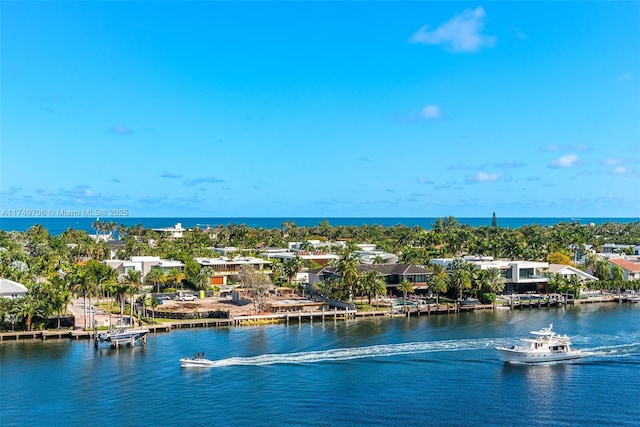 water view featuring a residential view