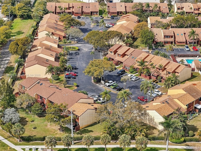 aerial view with a residential view