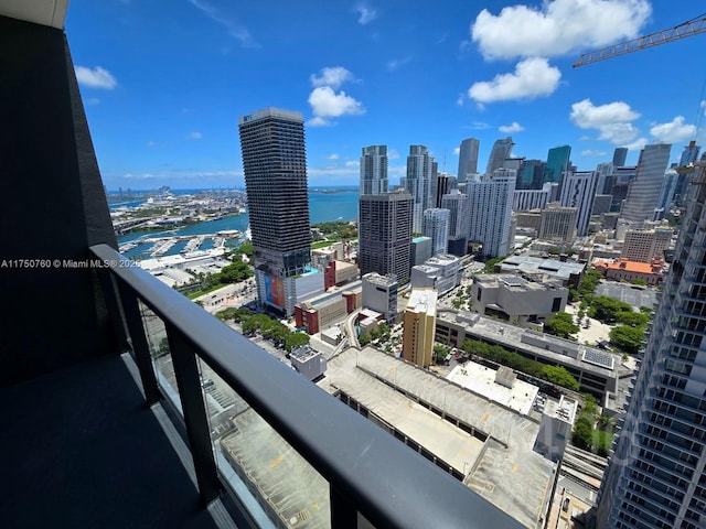 property's view of city with a water view