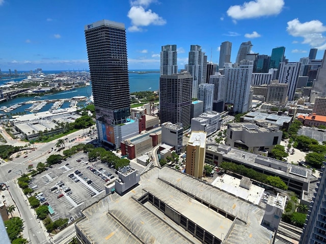 property's view of city with a water view