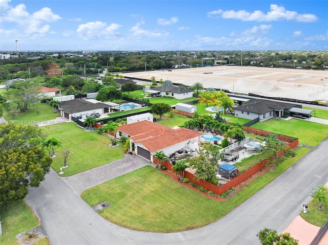 bird's eye view featuring a residential view