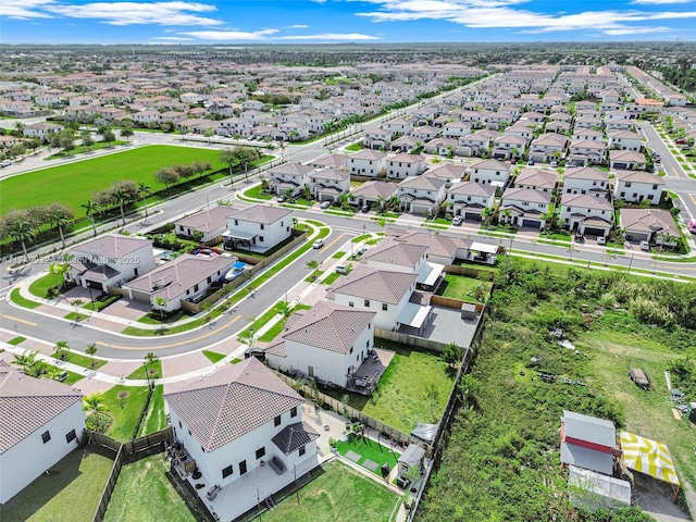 drone / aerial view featuring a residential view