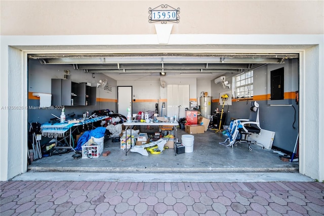 garage featuring electric panel