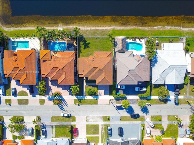 bird's eye view with a residential view