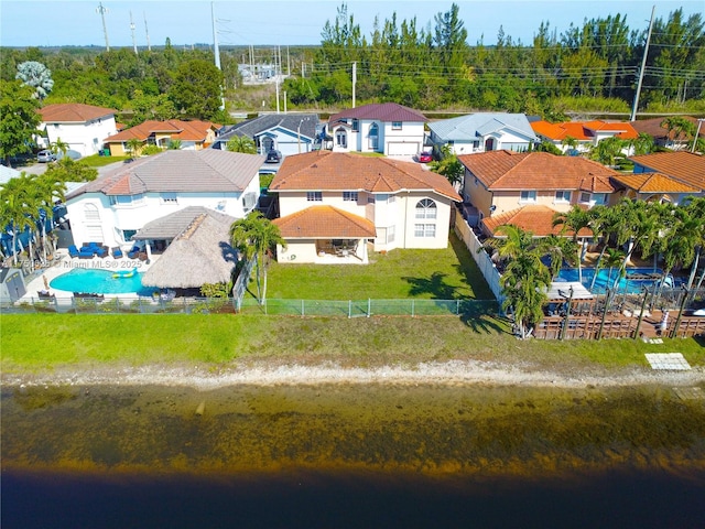 bird's eye view featuring a residential view