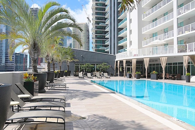 pool featuring a city view