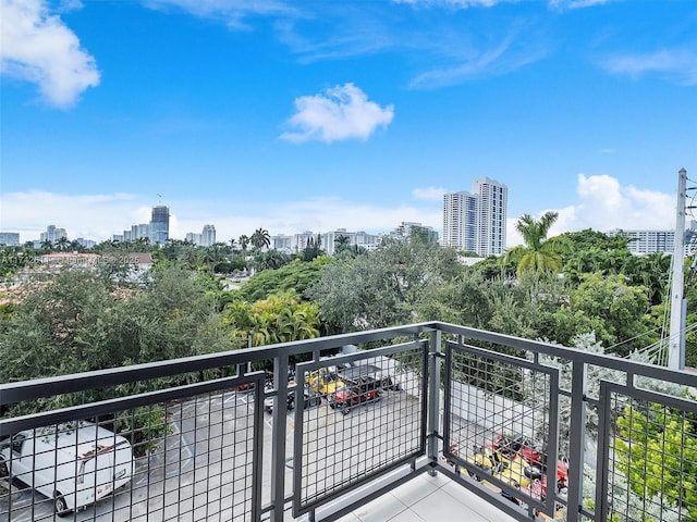 balcony with a city view