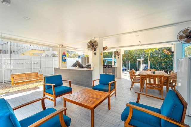 view of sunroom