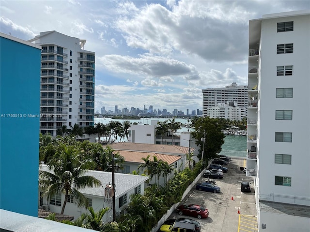 property view of water with a view of city