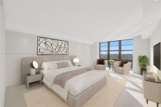 5500 Collins Ave Unit 802, Miami Beach, FL 33140 - bedroom featuring recessed lighting and floor to ceiling windows