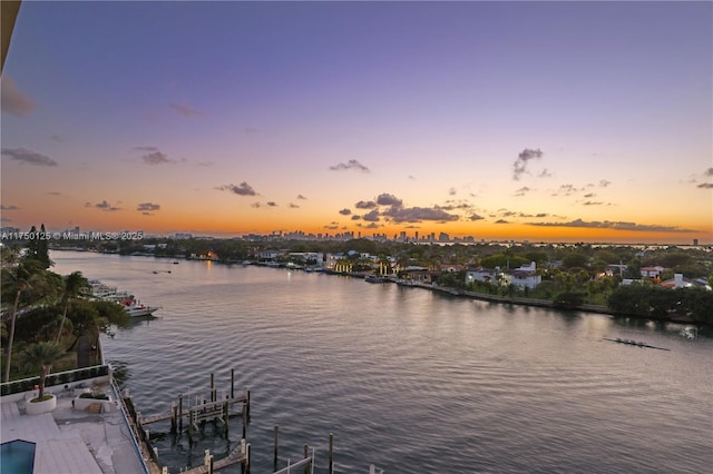 5500 Collins Ave Unit 802, Miami Beach, FL 33140 - property view of water with boat lift and a dock