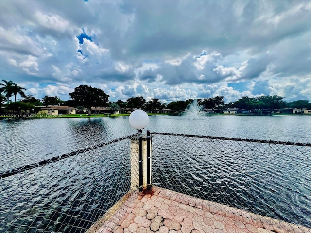 view of water feature