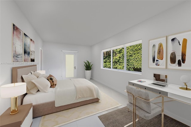 bedroom featuring baseboards