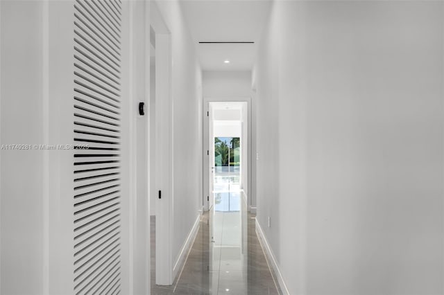 corridor with baseboards