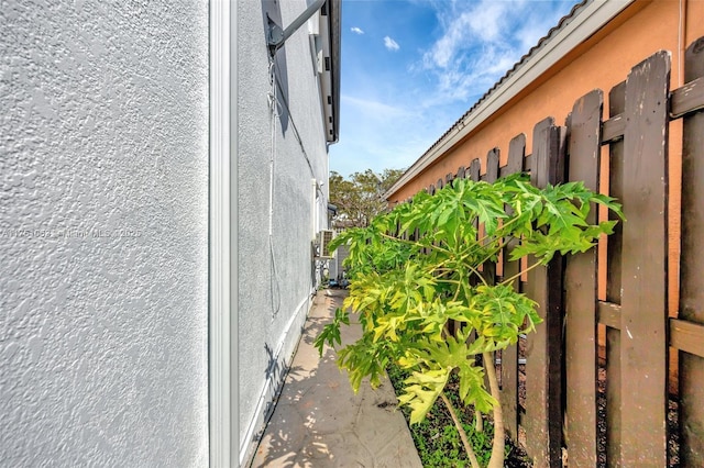 exterior space with stucco siding