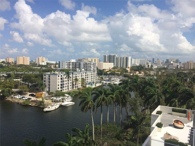 exterior space featuring a water view