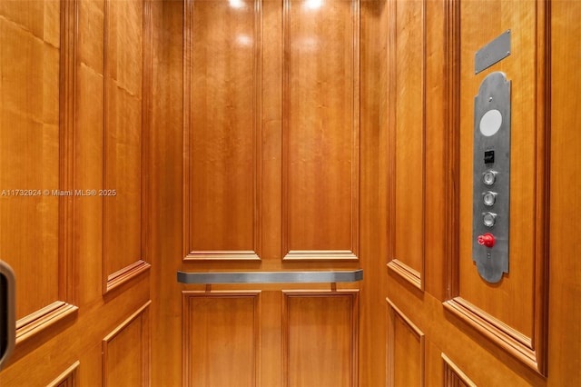 interior details with elevator