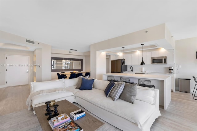 2000 Island Blvd Unit 3010, Aventura, FL 33160 - living area with light wood-type flooring