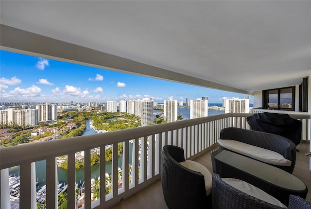 2000 Island Blvd Unit 3010, Aventura, FL 33160 - balcony with a water view and a city view