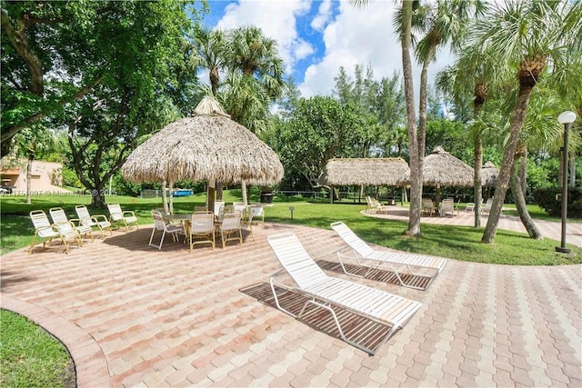 exterior space with a gazebo