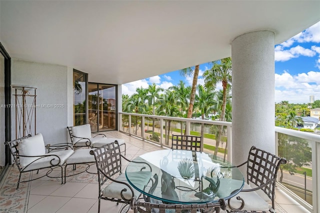 balcony featuring a sunroom