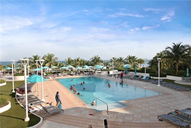 community pool featuring a patio