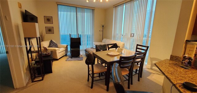 1945 S Ocean Dr Unit 701, Hallandale Beach, FL 33009 - dining room featuring light carpet