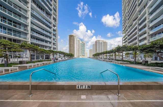 pool featuring a city view