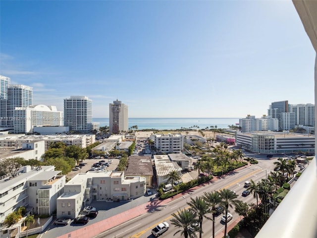 city view with a water view