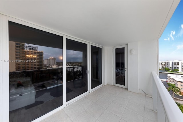 balcony featuring a city view