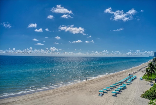 property view of water with a view of the beach