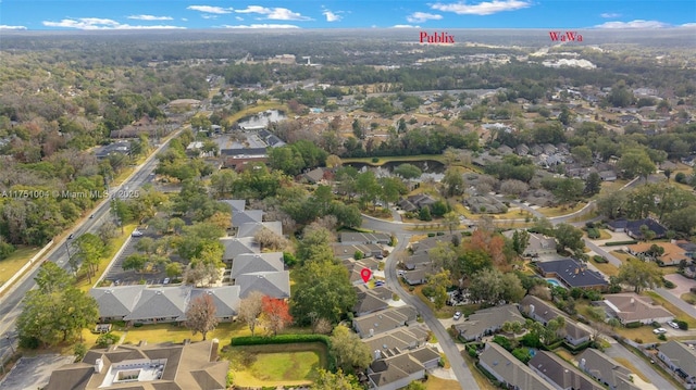 aerial view with a residential view