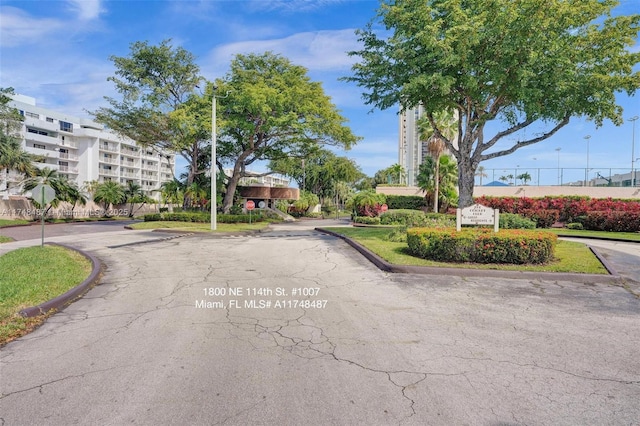 view of road with curbs