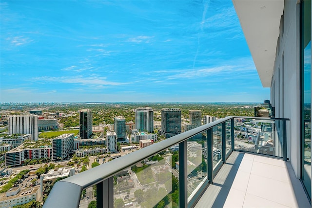 balcony featuring a city view